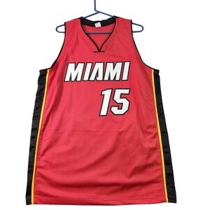 Miami Heat Jersey Mens X-Large Red NBA Basketball Mario Chalmers Autograph